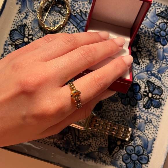 Vintage 10Kt Yellow Gold Citrine Ring. Ring size: 7.75 - Picture 16 of 16